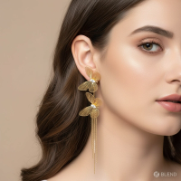 Crystal Wing Drop Earrings