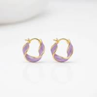 Lavender Loop Hoops