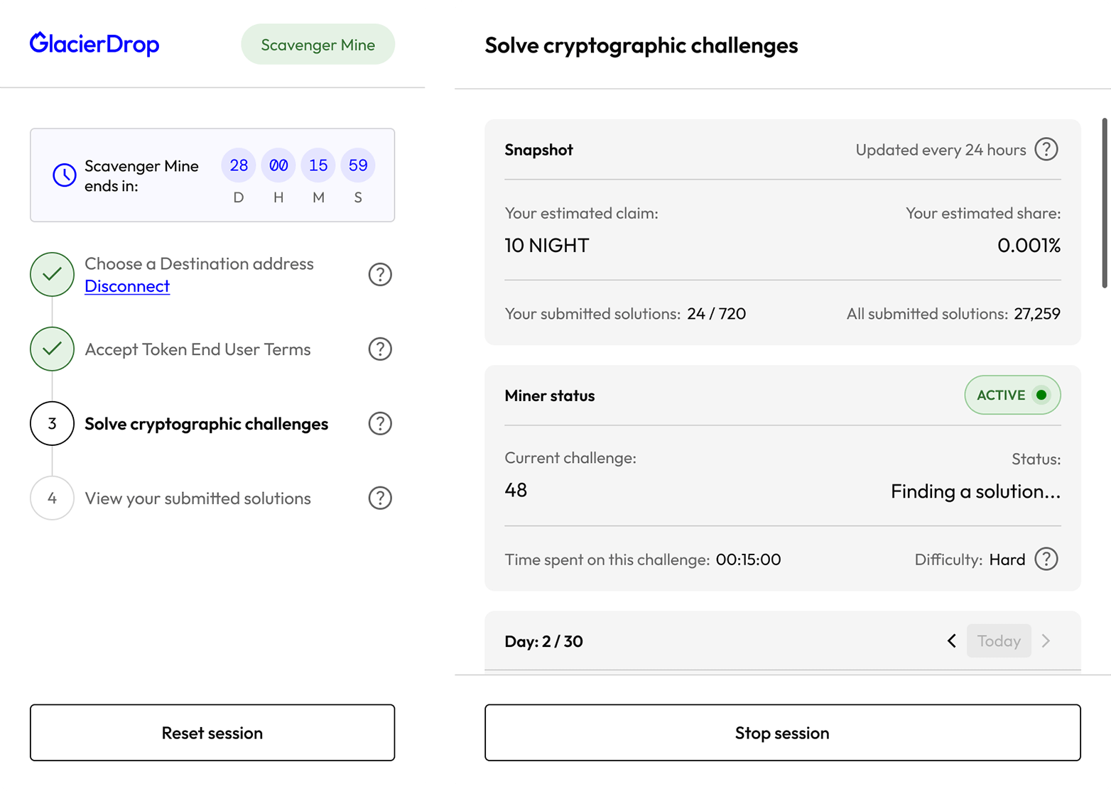 Midnight Glacier Drop Homepage | Midnight TGE