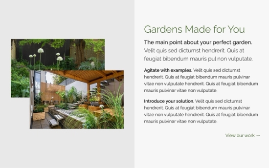 Secondary website screenshot for Trinity Garden Design