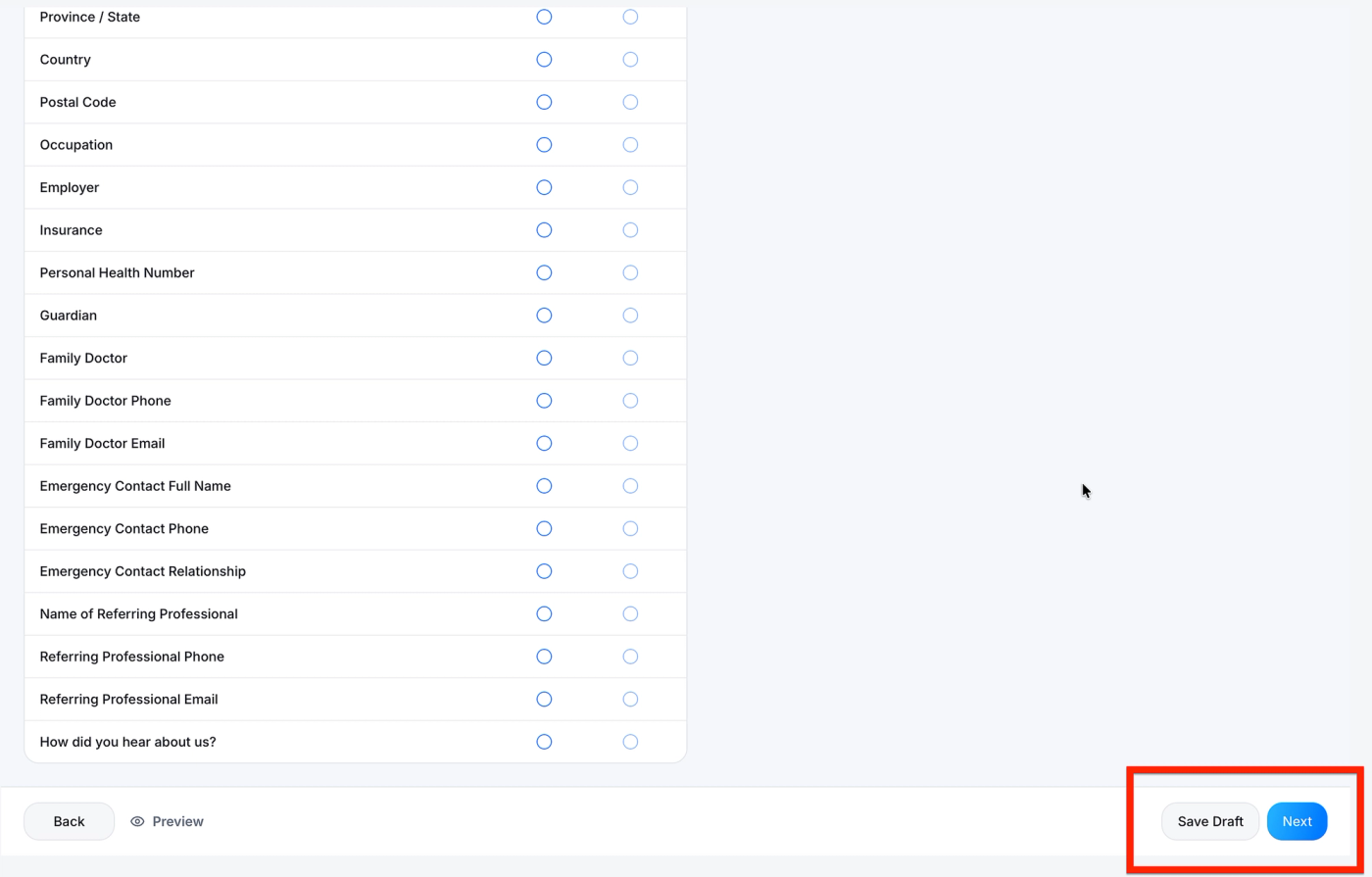 Screenshot of the mePro app