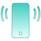 Telephone handset with exclamation mark icon indicating an urgent emergency call