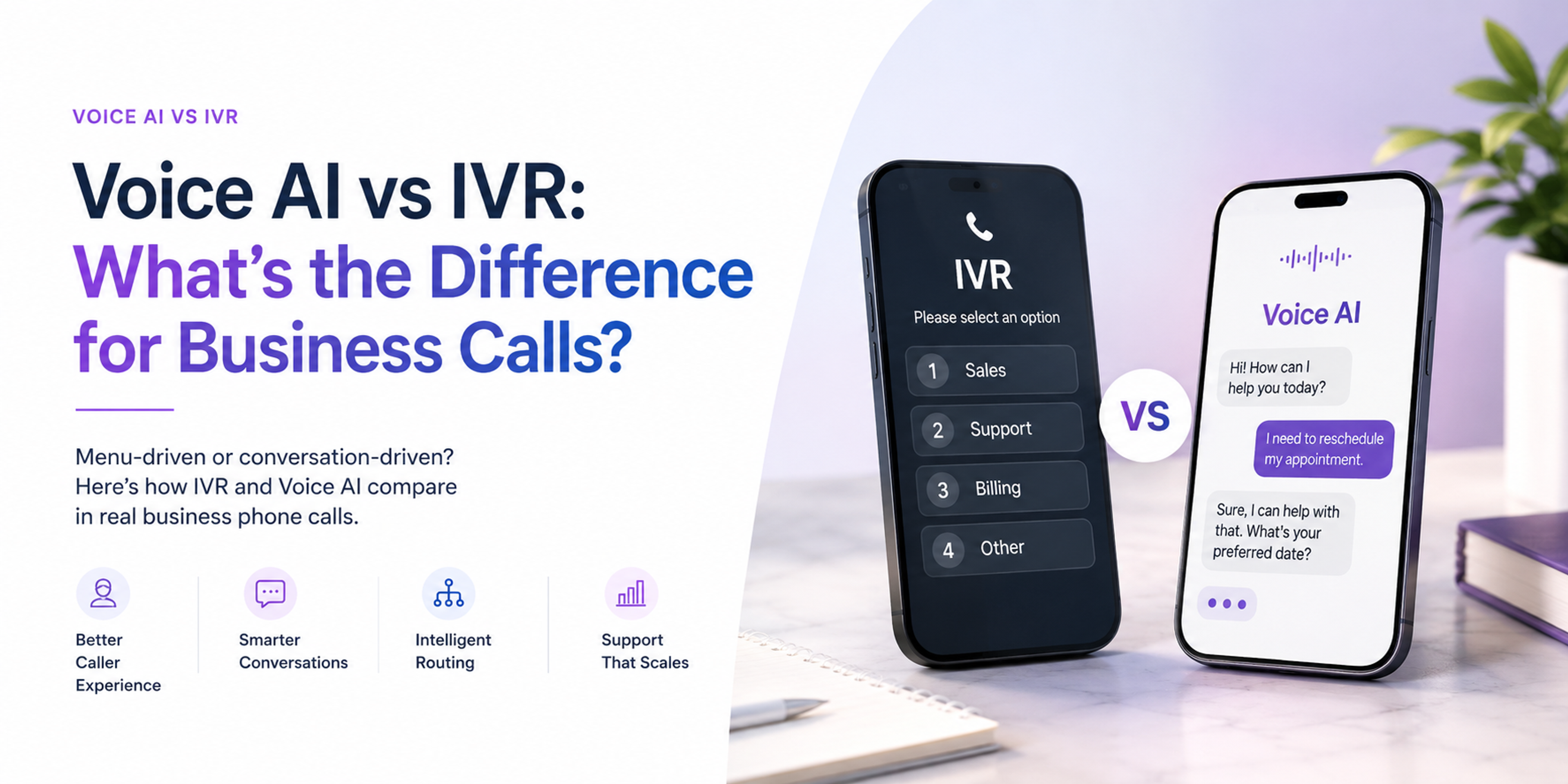 Voice AI vs IVR: What’s the Difference for Business Phone Calls?