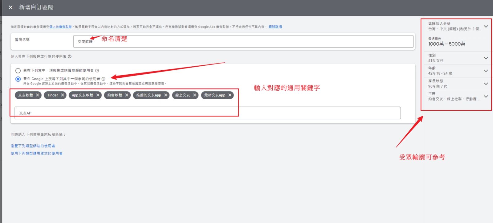 【2025年】Google ads 超強大功能『自訂受眾』，曝光給真正需要的消費者
