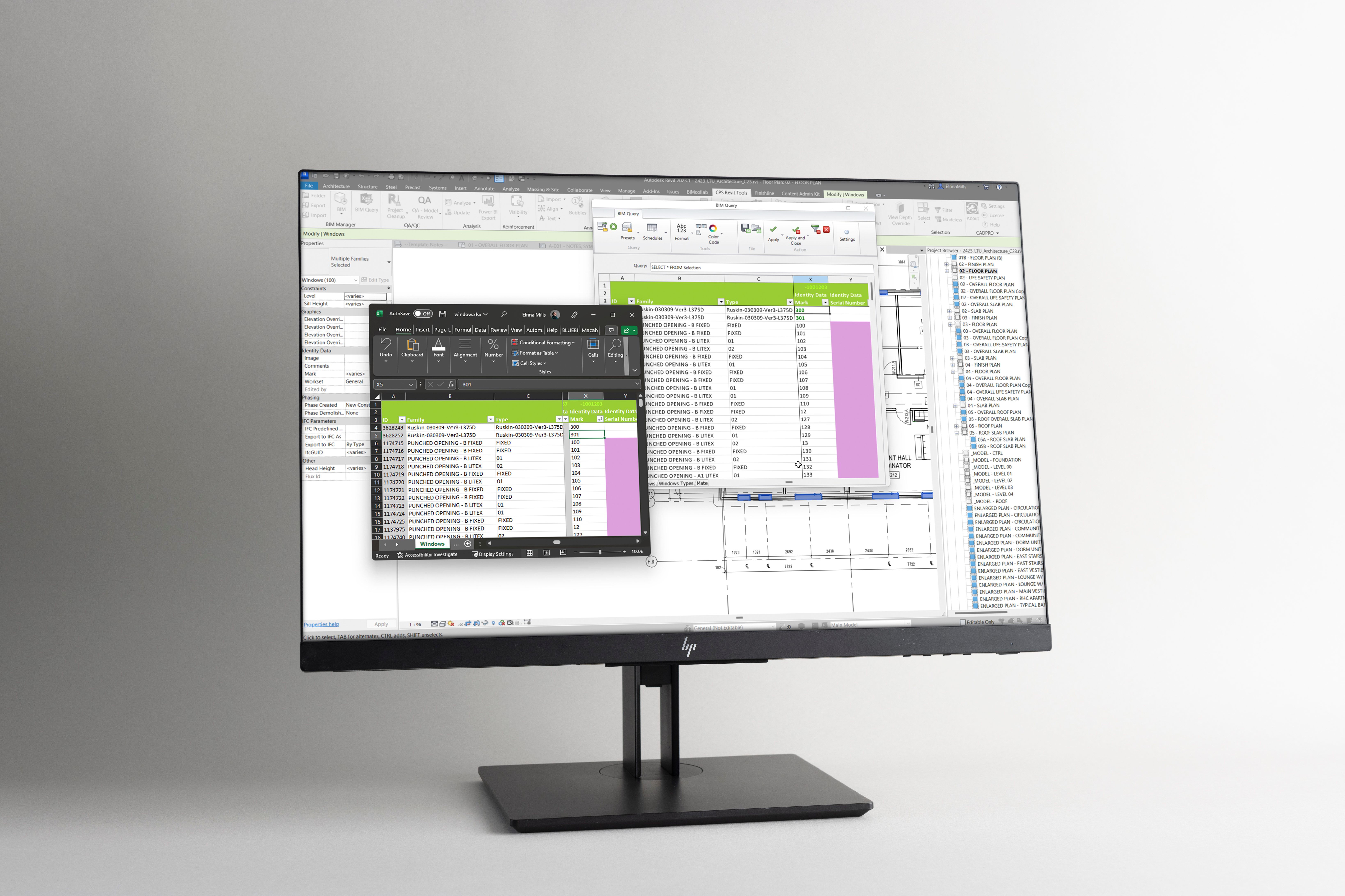 screen with Cadpro tools for Revit