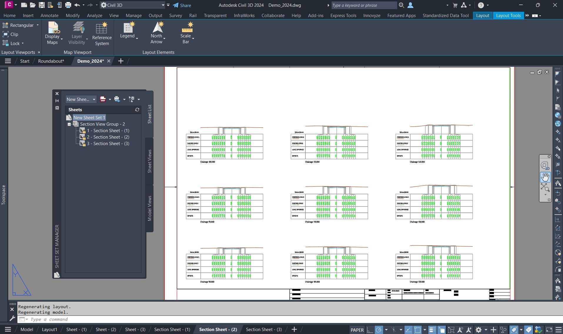 Screenshot of Autodesk Civil 3D software 