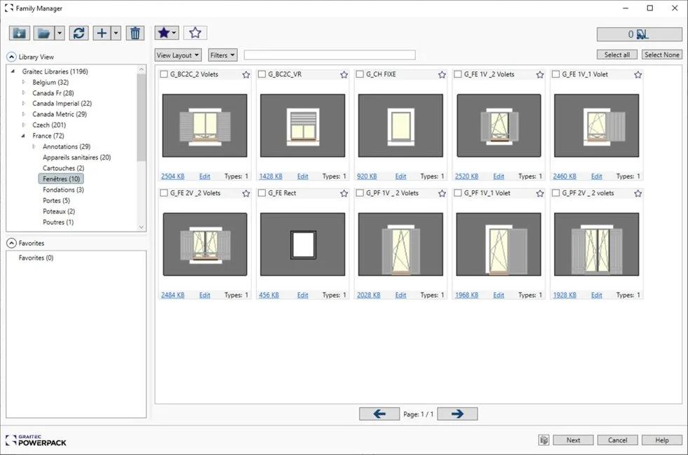 Powerpack for Revit - family manager