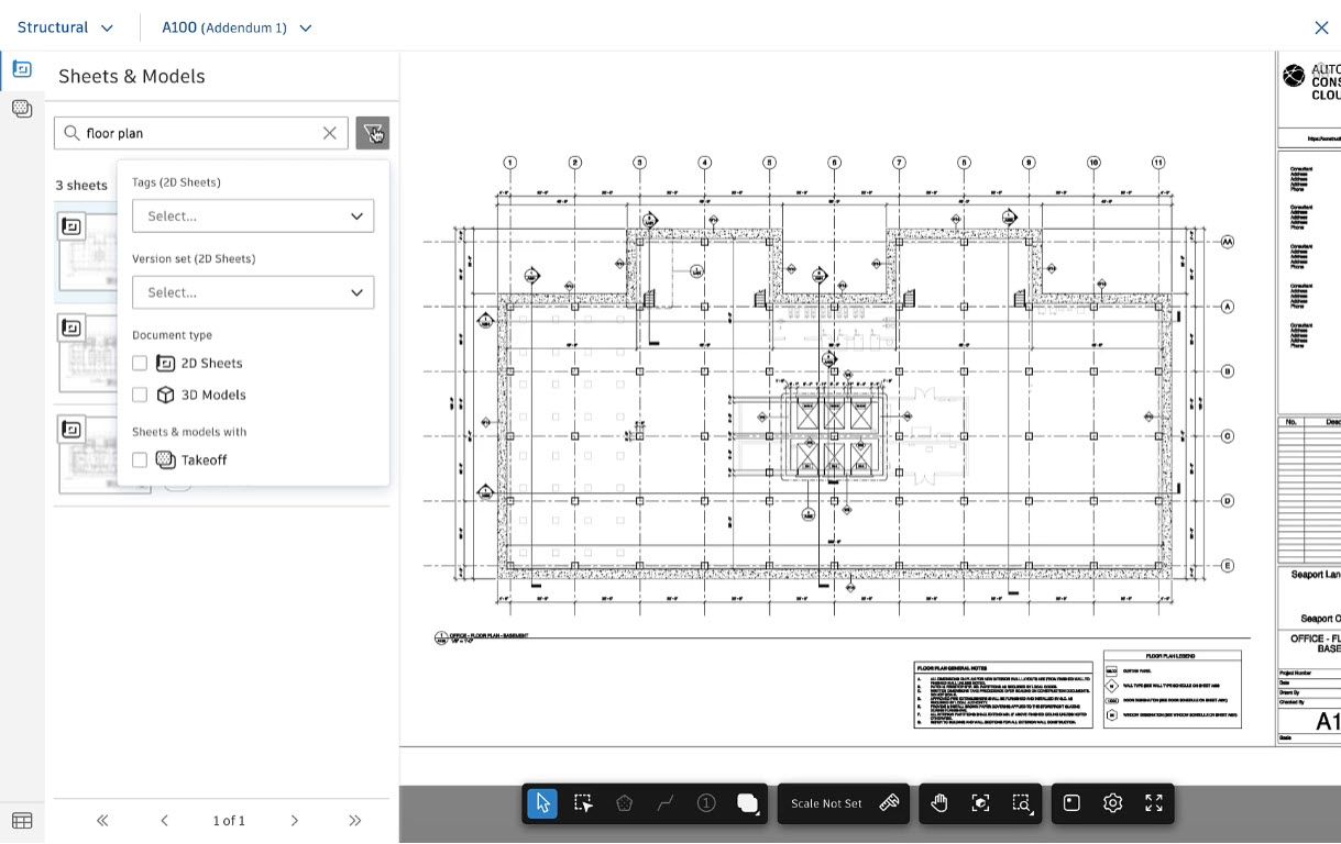 2d drawing in autodesk takeoff