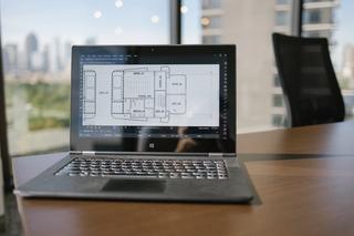 Laptop showing Bluebeam software