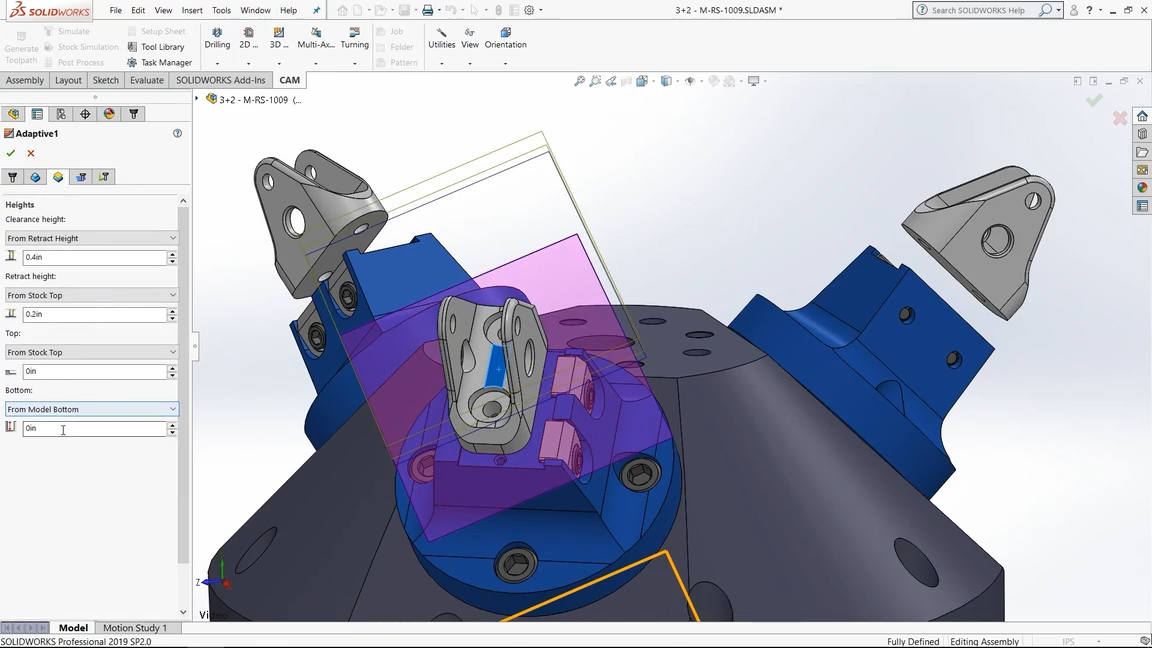 Screenshot of Autodesk Fusion 360 for HSMWorks