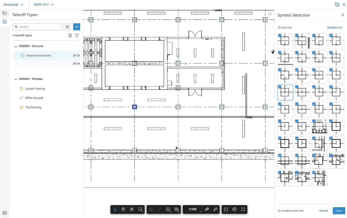 2d drawing in autodesk takeoff