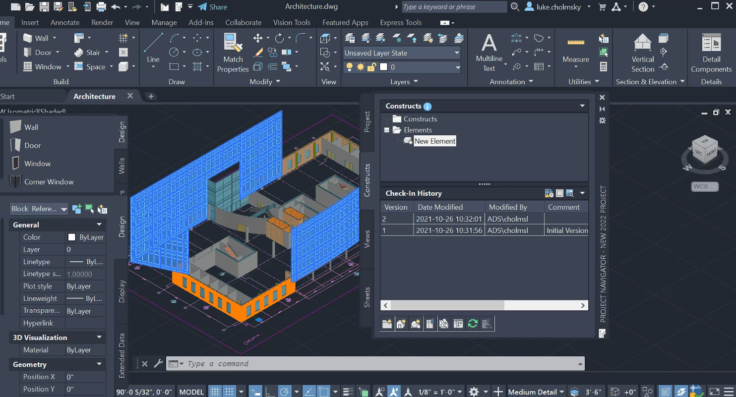 Screenshot of AutoCAD's navigate through documents functionality