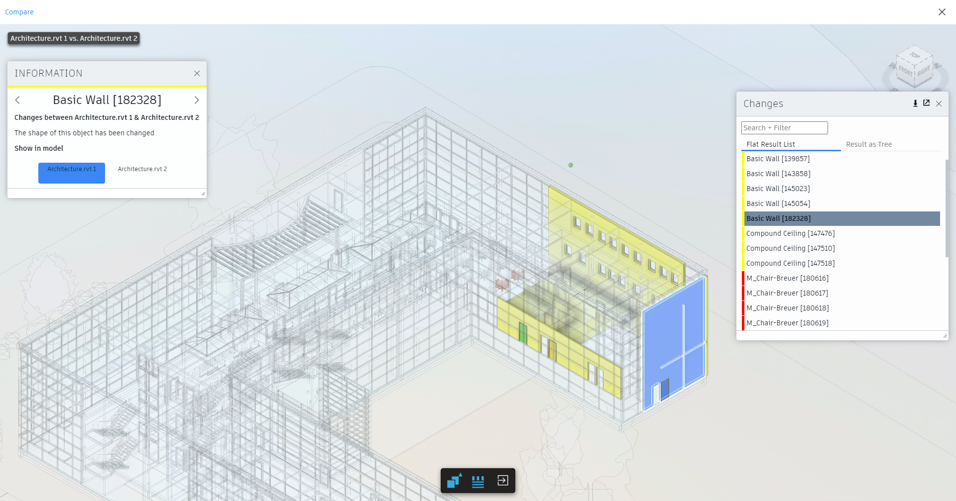 3d drawing of building in autodesk docs software