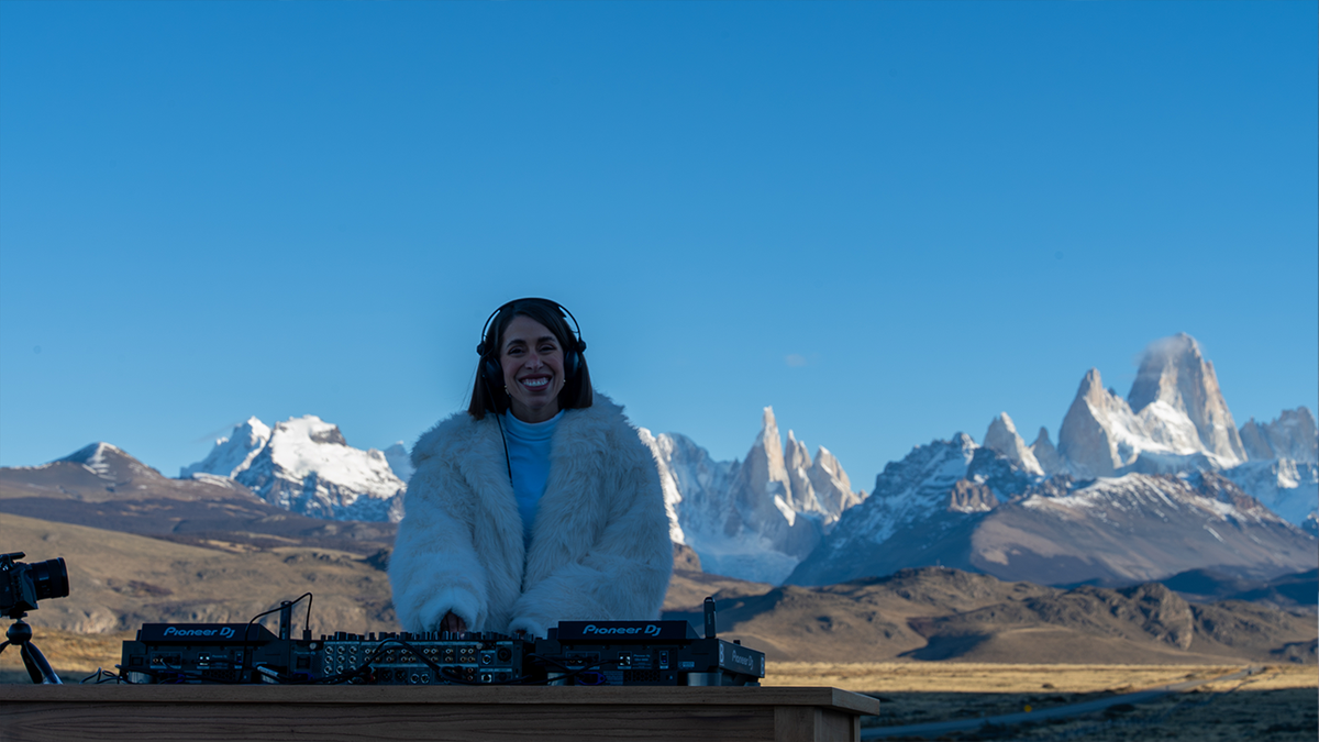 Rocío Portillo graba para Beats of Nature en El Chaltén