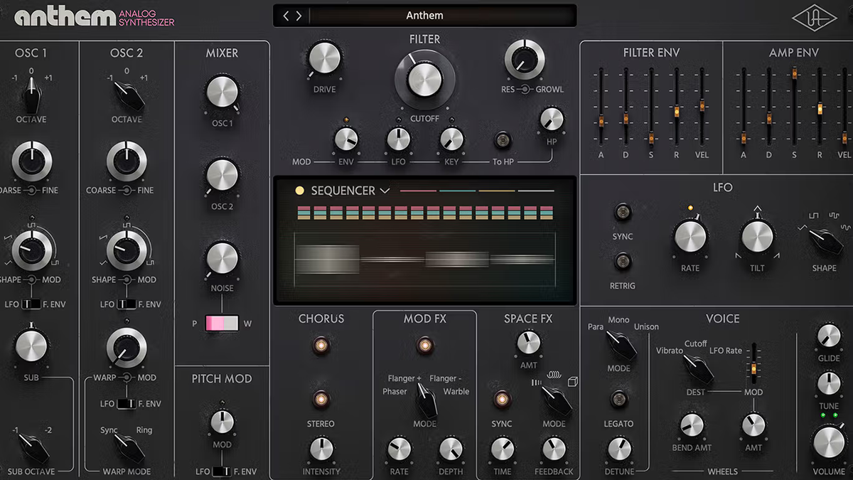 Universal Audio lanza “Anthem”, un nuevo sintetizador plug-in
