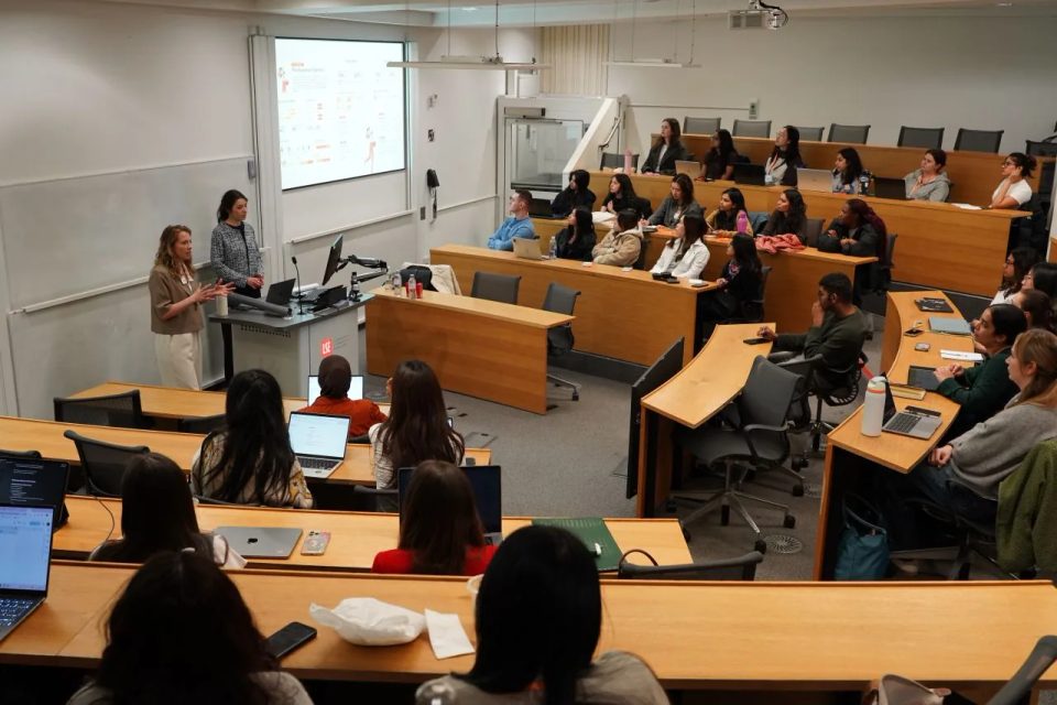 A speaker presenting to a Bescy audience