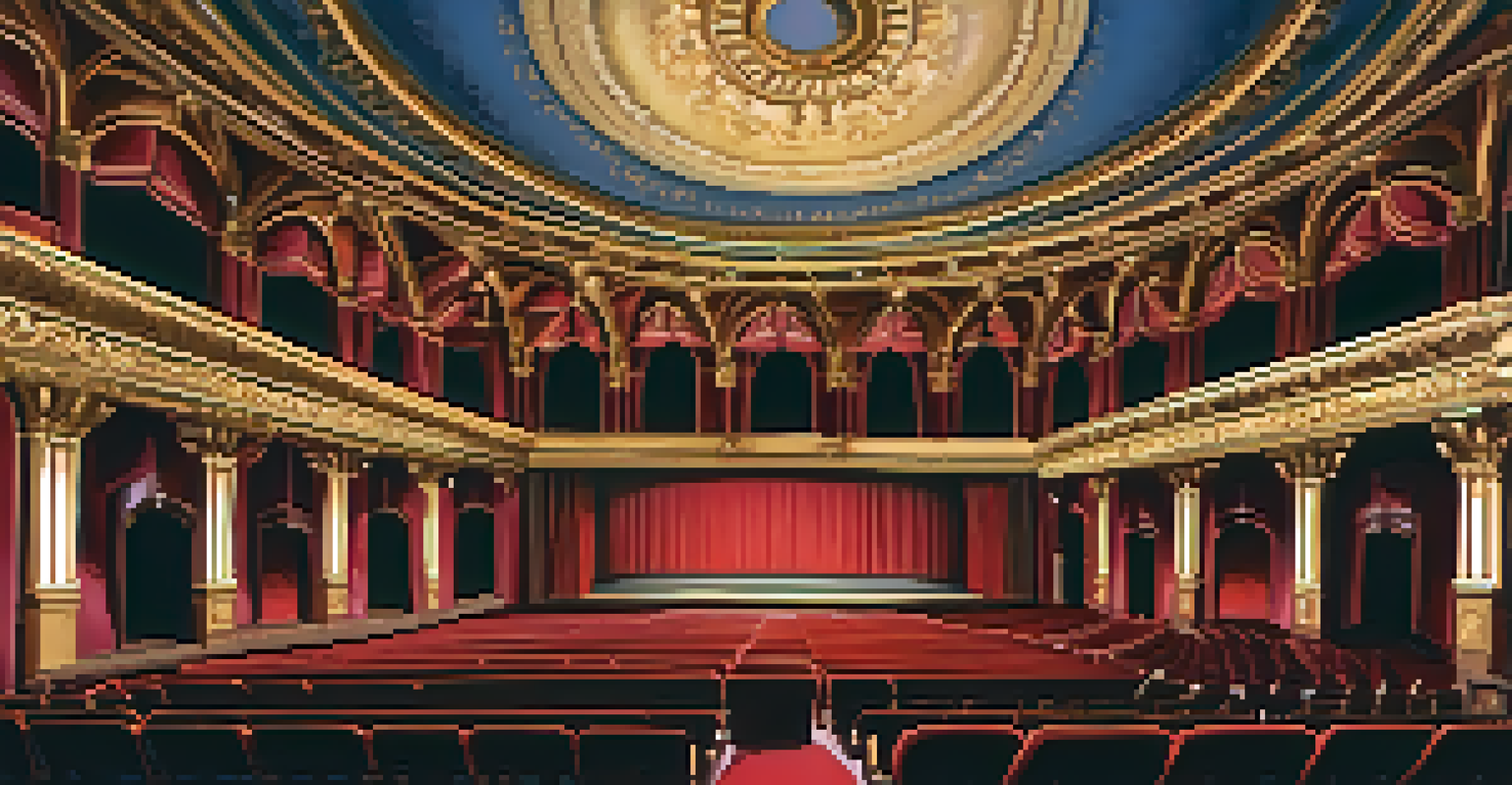 Interior view of the Historic New York State Theater featuring ornate Victorian detailing and a nostalgic ambiance.