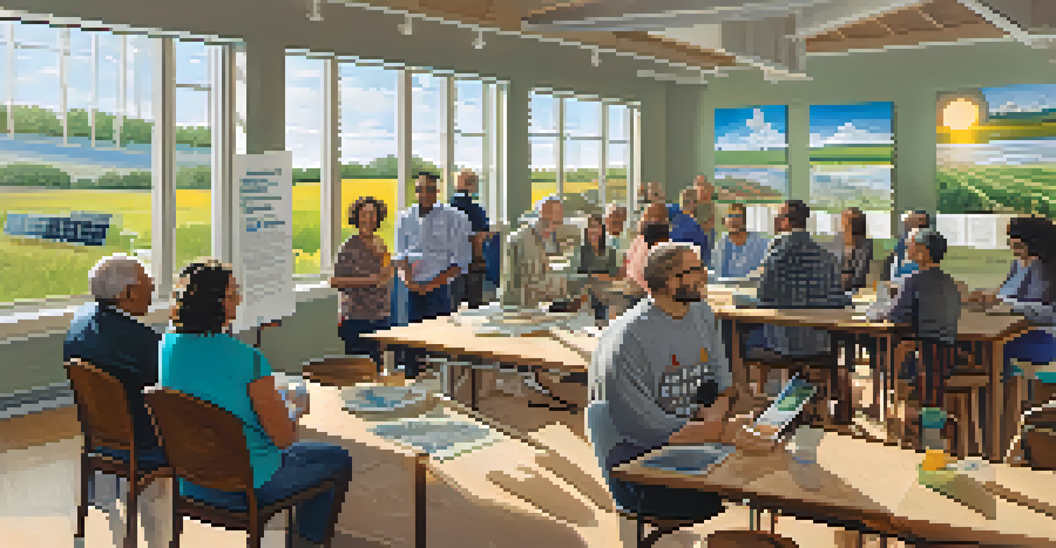 Residents participating in a community workshop discussing renewable energy in Buffalo.