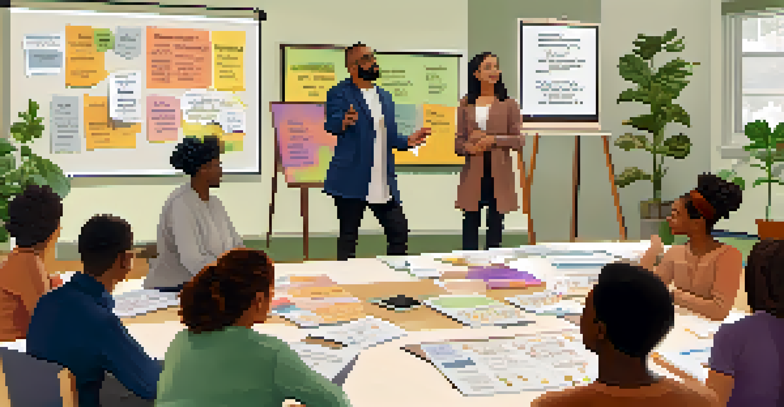 A community workshop on mental health with diverse participants engaged in learning.