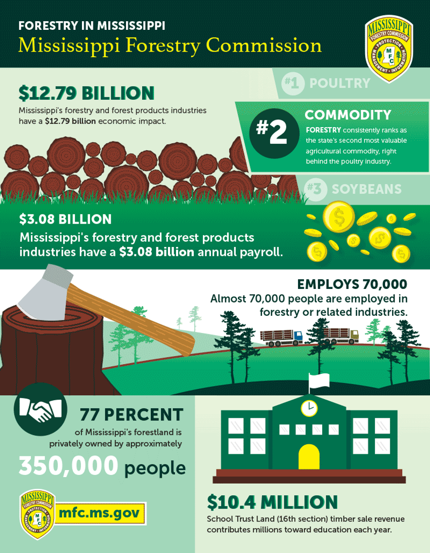 Mississippi Forestry Commission Infographics