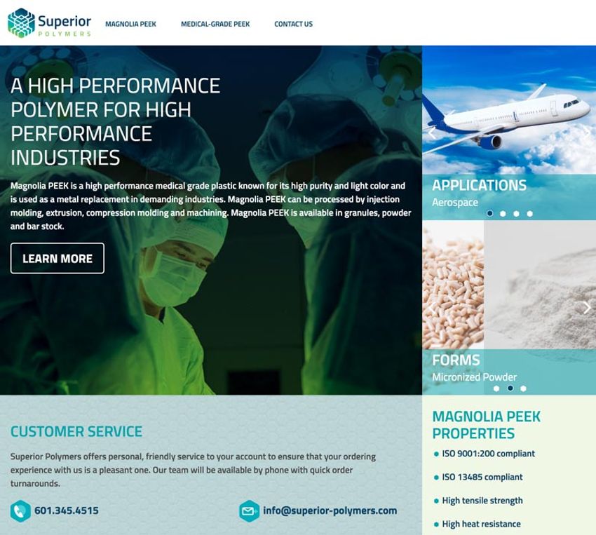 Superior Polymers Website