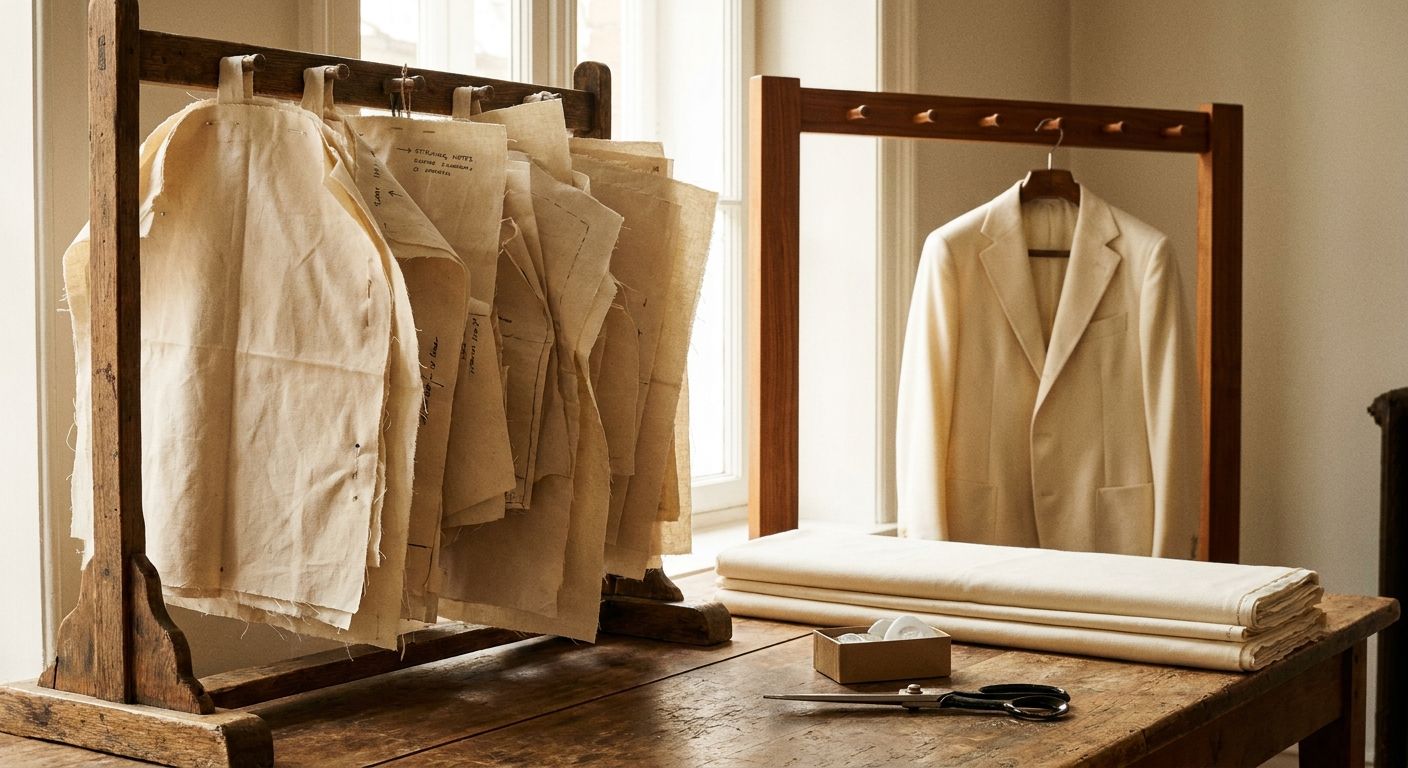 Test cloth stays on its own rack. The finished garment is not the lab.