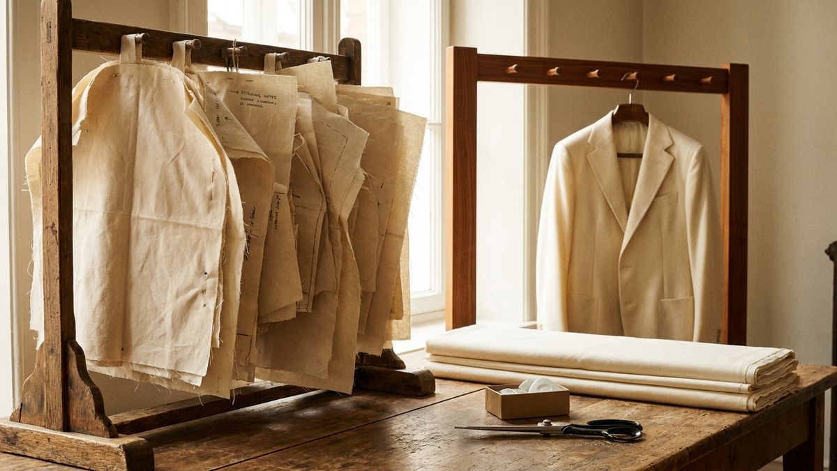 Test cloth stays on its own rack. The finished garment is not the lab.