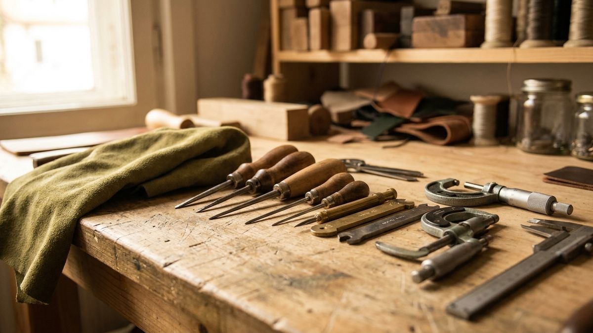 Surface polish cloth pushed aside for structural tools