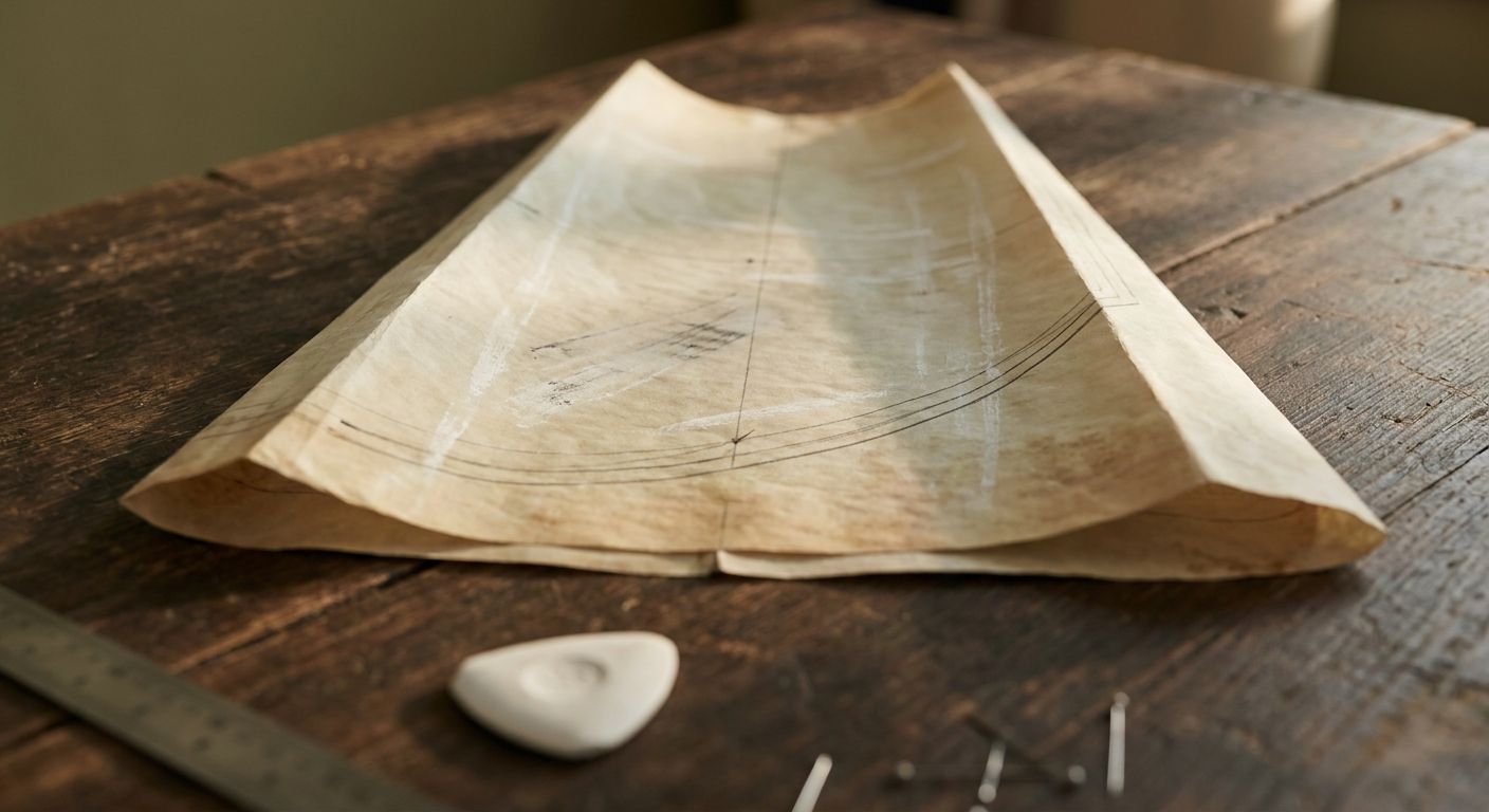 Tailored funnel pattern narrowed with chalk corrections