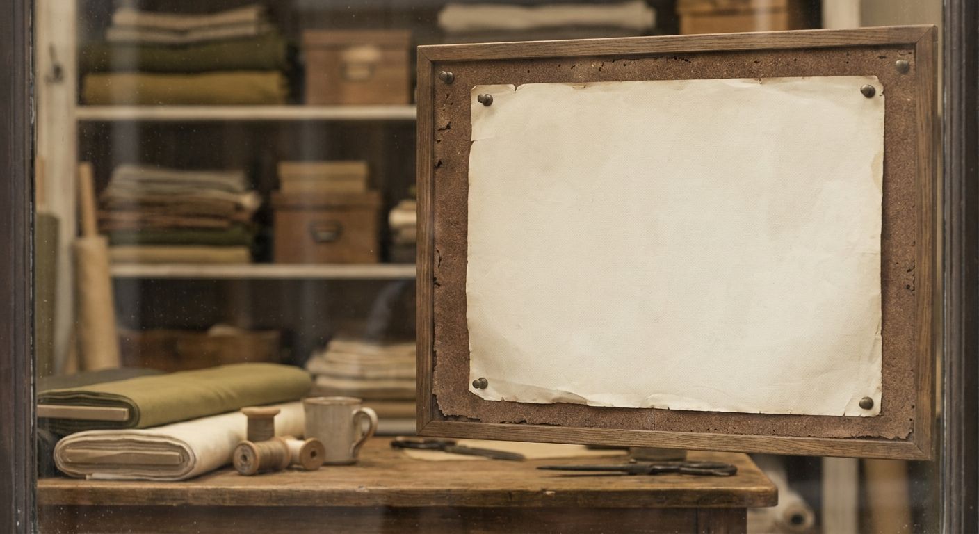 Front-page pattern sheet pinned as the new shop window
