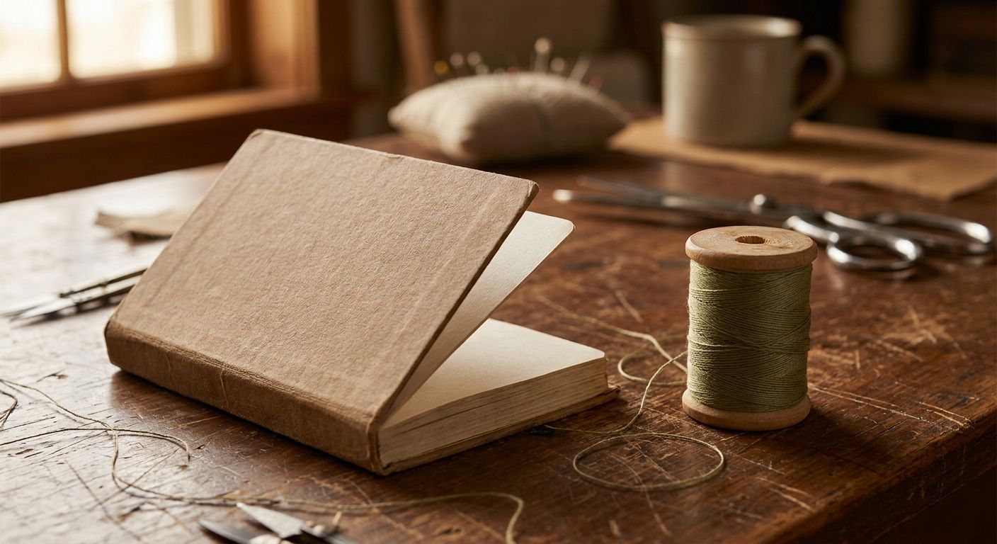 Loyalty ledger and olive thread on a retention workbench