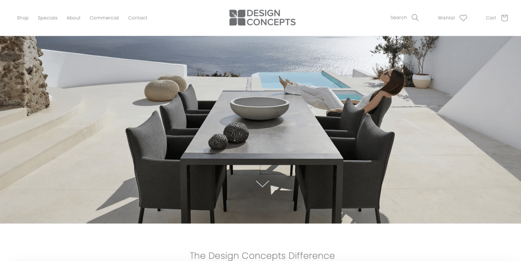 Design Concepts ecommerce website built with Shopify by numero®