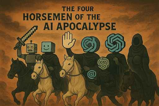 AI-generated image of horsemen on horseback symbolising the risk of AI eroding customer trust