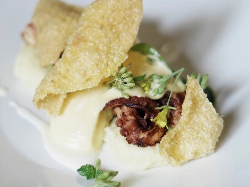 Gourmet dish at Il Sole di Ranco