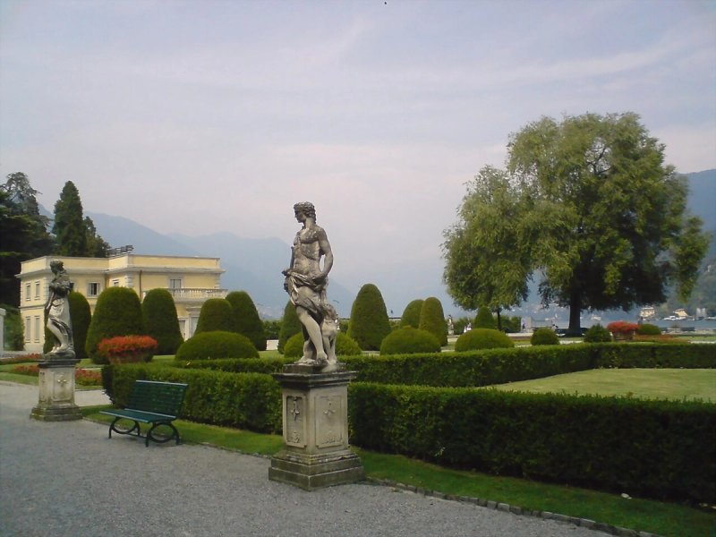 The Italian garden of Villa Olmo with its symmetrical parterres