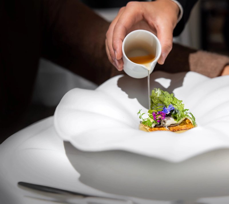 Elegant table setting at Locanda di Orta