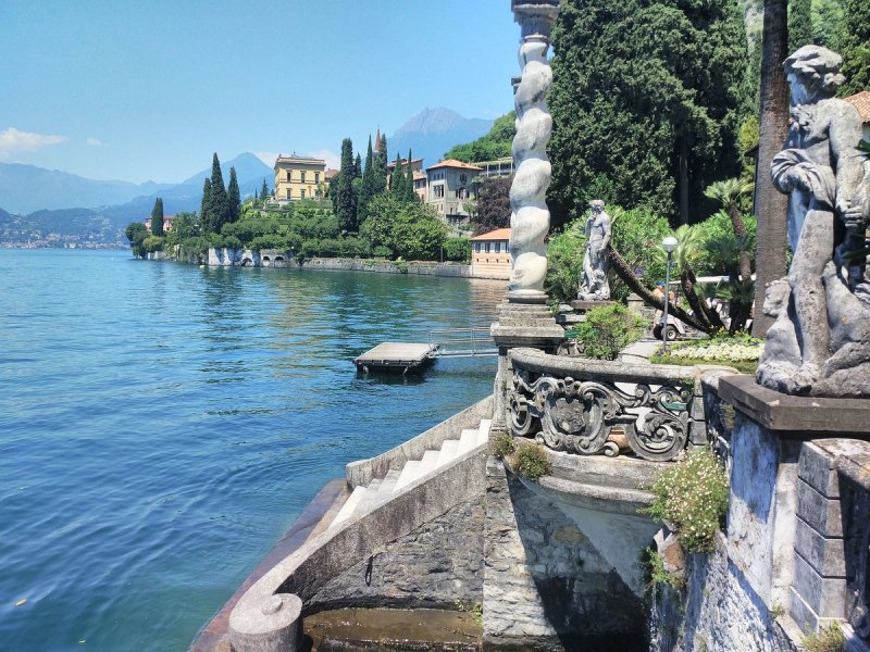 Villa Monastero and its botanical garden along the Varenna waterfront