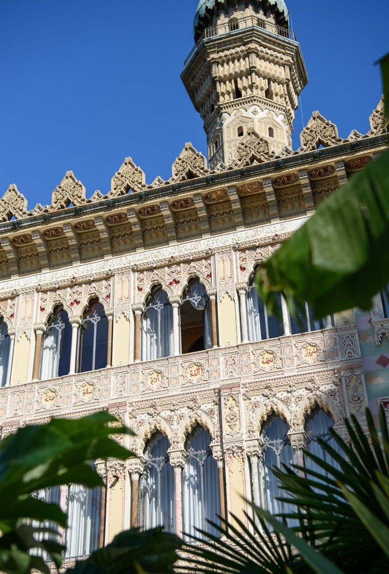 Villa Crespi Moorish architecture exterior on Lake Orta