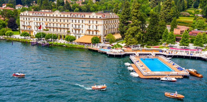 Aerial View Floating Pool