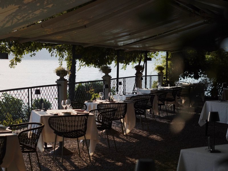 Il Sole di Ranco terrace with Lake Maggiore views