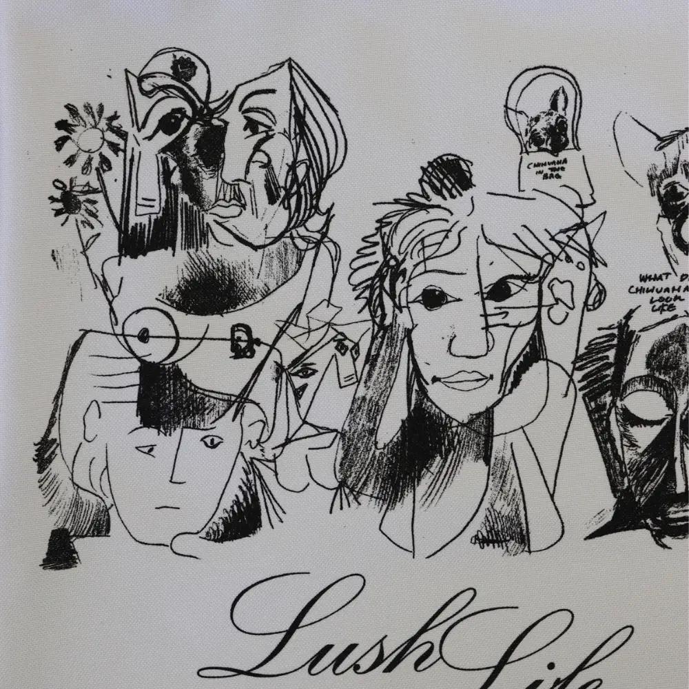 Custom Screen Printed Q-Tees Q800 Tote Bags for Lush Life Clothing Brand 1