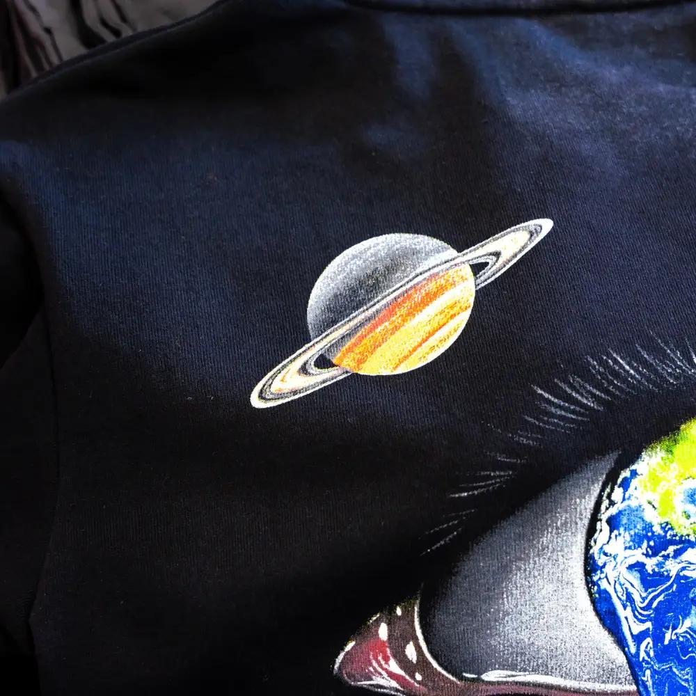 Custom Jumbo Screen Printing and Tonal Embroidery on IND420XD Independent Hoodie 2