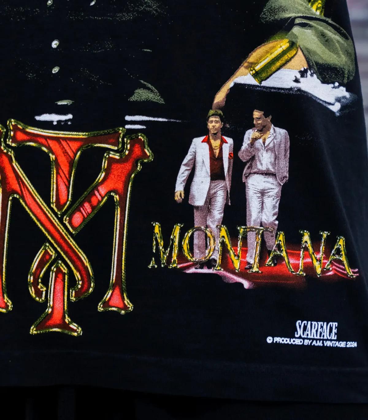 Jumbo 8-Color Screen Printing for Scarface on LA Apparel 1801GD T-Shirts 2