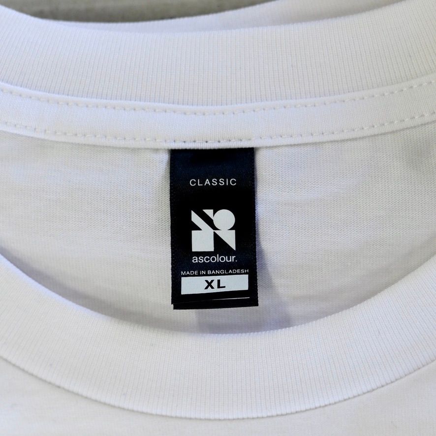 Full-Color Digital Squeegee on white AS Colour Classic Tee 5026 for Clothing Brand Client 2