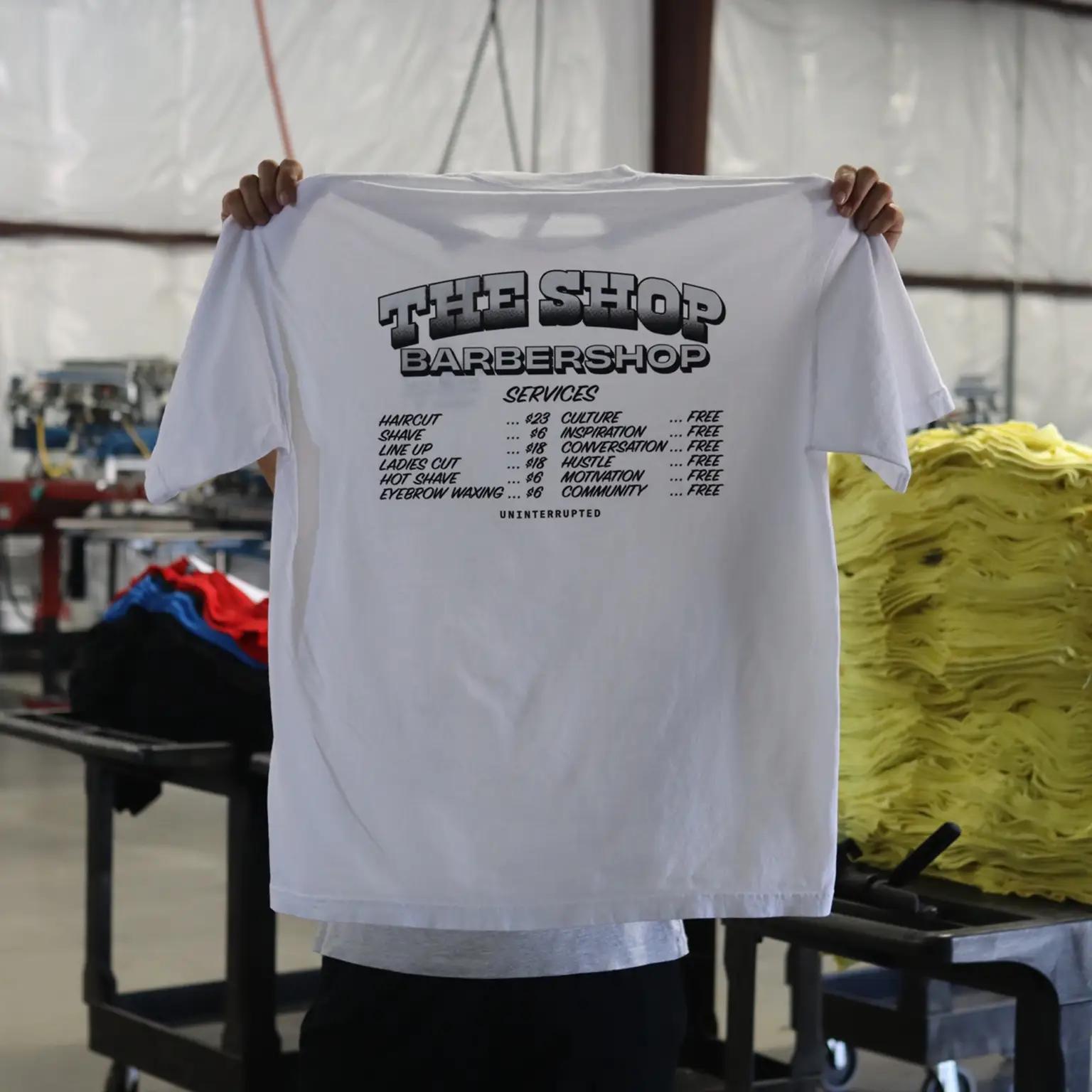 Custom Screen Printed Los Angeles Apparel 1801GD T-Shirts for LeBron James's Clothing Brand 1
