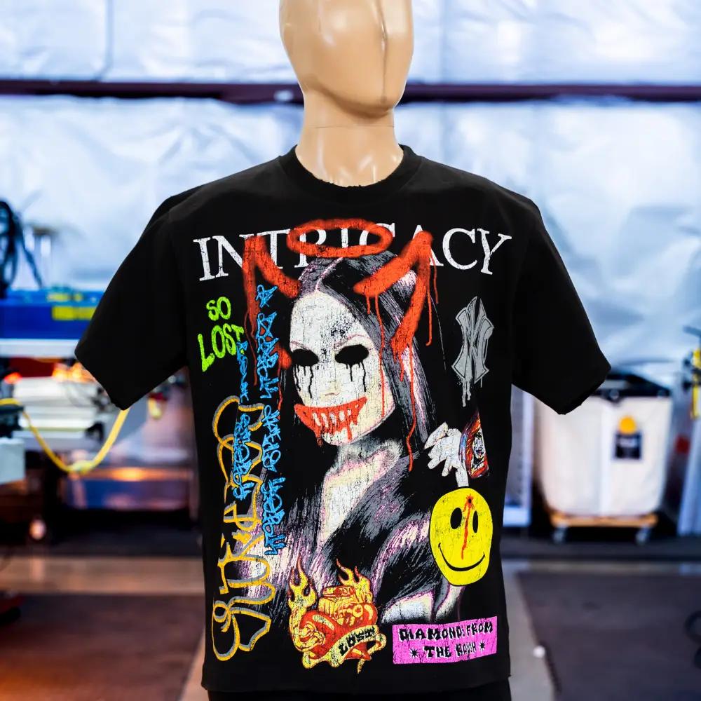 Custom Screen Printed Los Angeles Apparel 1801GD Streetwear T-Shirts