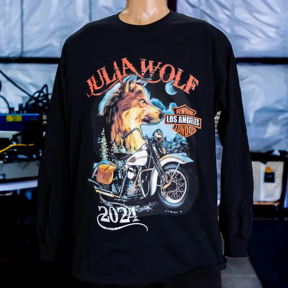 Custom Digital Screen Printed Black Gildan 5400 Long Sleeves for Girls in Purgatory