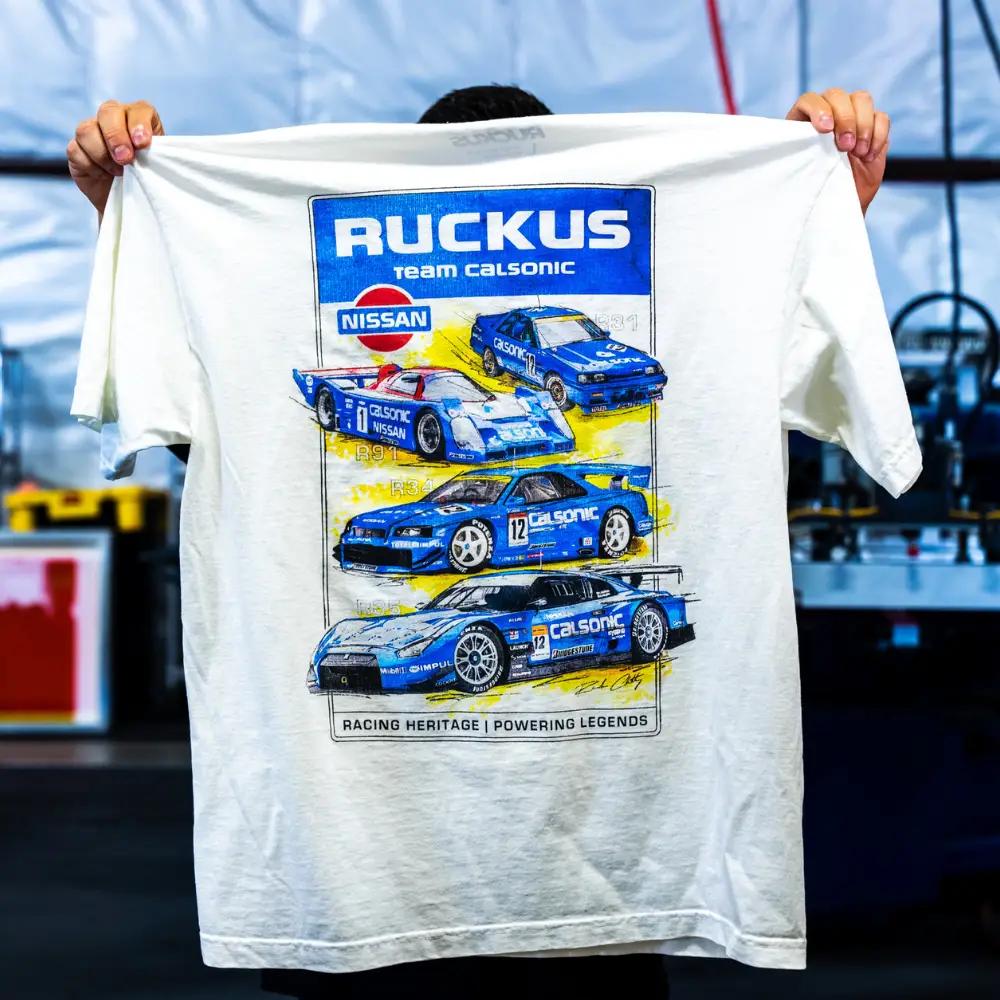 Custom Digital Screen Printing On Los Angeles Apparel 1801GD T-Shirts