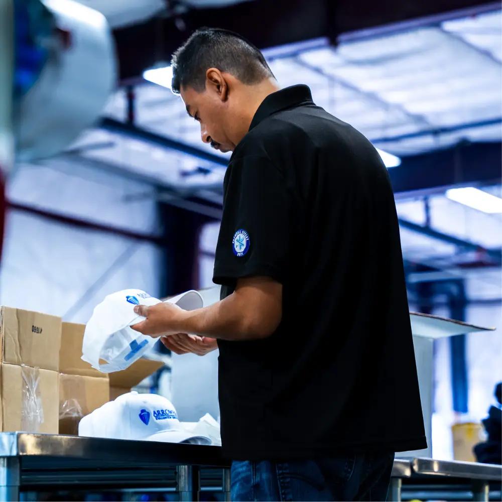 Custom Embroidered Valucap VC600 Chino Caps for Arrowhead Evaluation 4