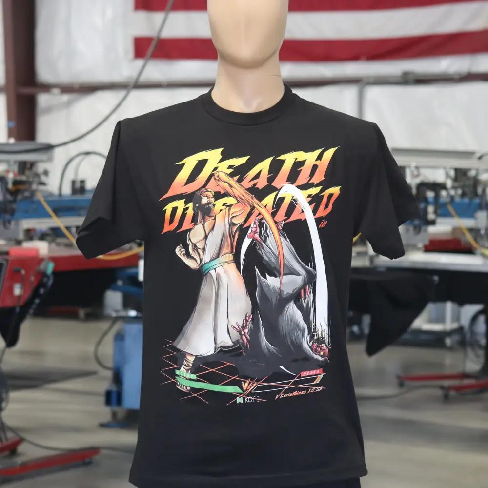 Custom 450 Digital Screen Printed Gildan® H000 T-Shirts for a Clothing Brand
